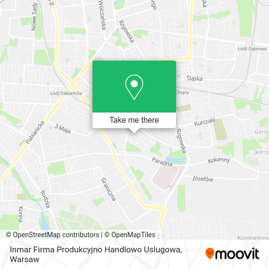 Inmar Firma Produkcyjno Handlowo Uslugowa map