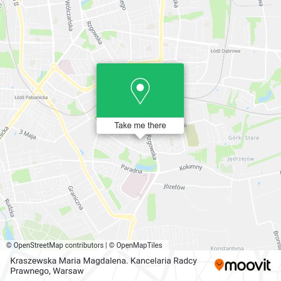 Kraszewska Maria Magdalena. Kancelaria Radcy Prawnego map