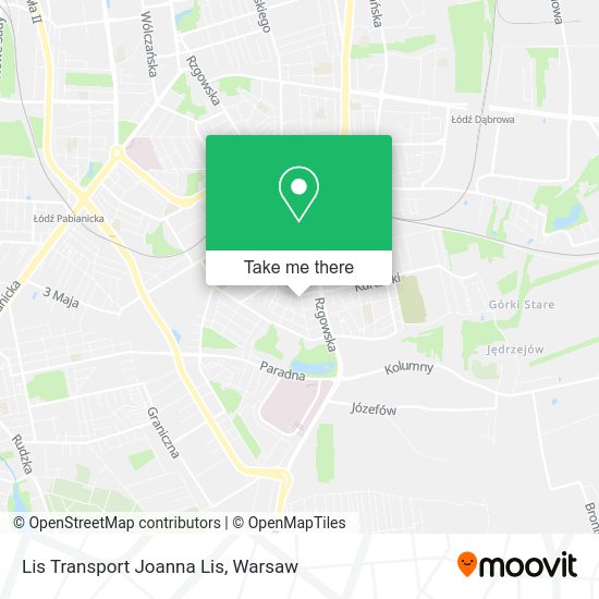 Lis Transport Joanna Lis map