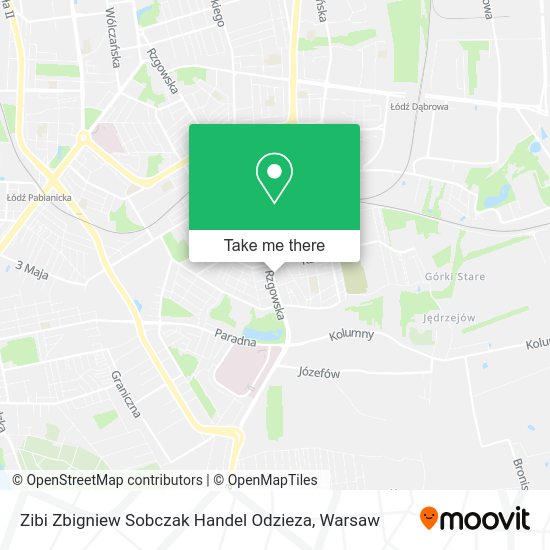 Zibi Zbigniew Sobczak Handel Odzieza map