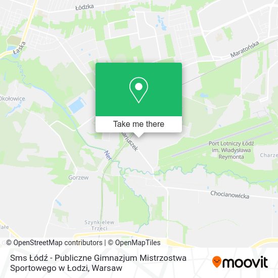 Sms Łódź - Publiczne Gimnazjum Mistrzostwa Sportowego w Łodzi map