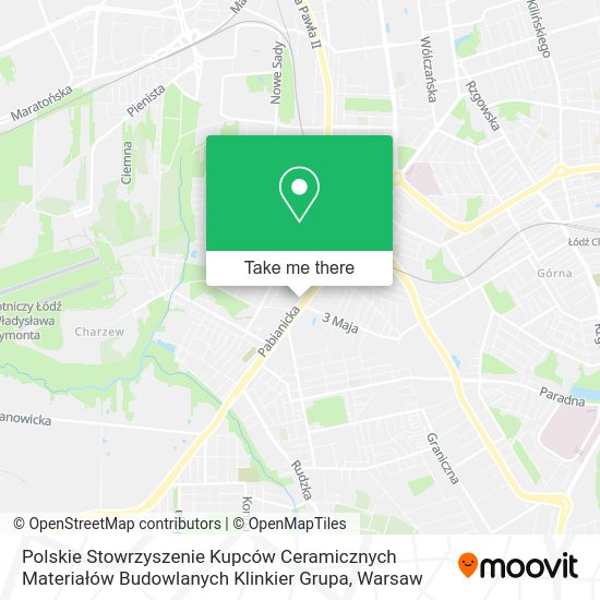 Polskie Stowrzyszenie Kupców Ceramicznych Materiałów Budowlanych Klinkier Grupa map