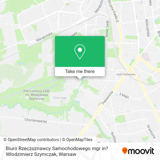 Карта Biuro Rzeczoznawcy Samochodowego mgr in? Wlodzimierz Szymczak