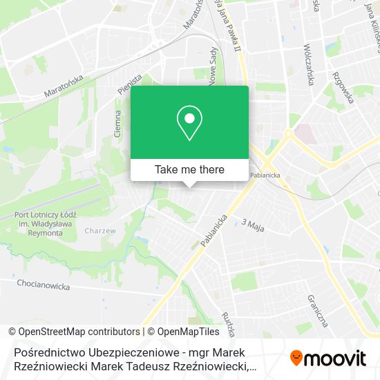 Pośrednictwo Ubezpieczeniowe - mgr Marek Rzeźniowiecki Marek Tadeusz Rzeźniowiecki map