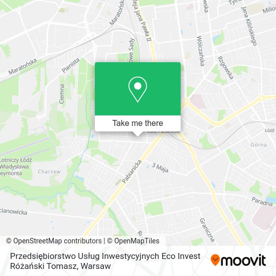 Przedsiębiorstwo Usług Inwestycyjnych Eco Invest Różański Tomasz map