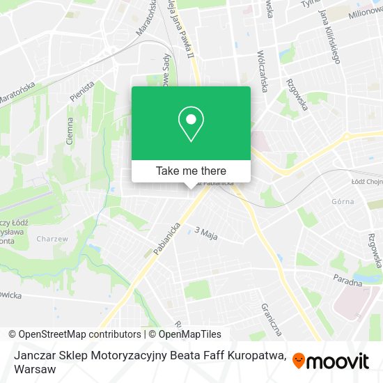 Janczar Sklep Motoryzacyjny Beata Faff Kuropatwa map