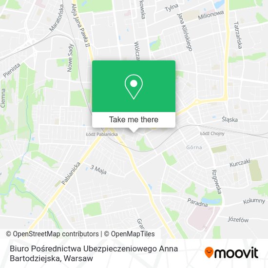 Biuro Pośrednictwa Ubezpieczeniowego Anna Bartodziejska map