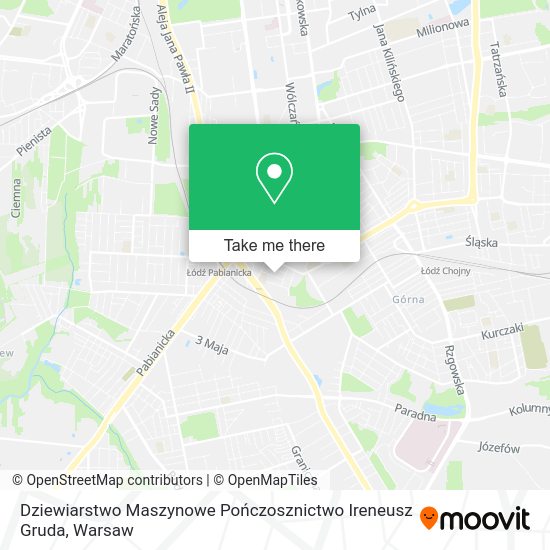 Dziewiarstwo Maszynowe Pończosznictwo Ireneusz Gruda map