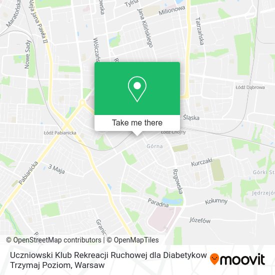 Uczniowski Klub Rekreacji Ruchowej dla Diabetykow Trzymaj Poziom map