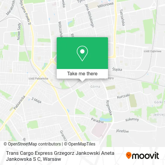 Карта Trans Cargo Express Grzegorz Jankowski Aneta Jankowska S C