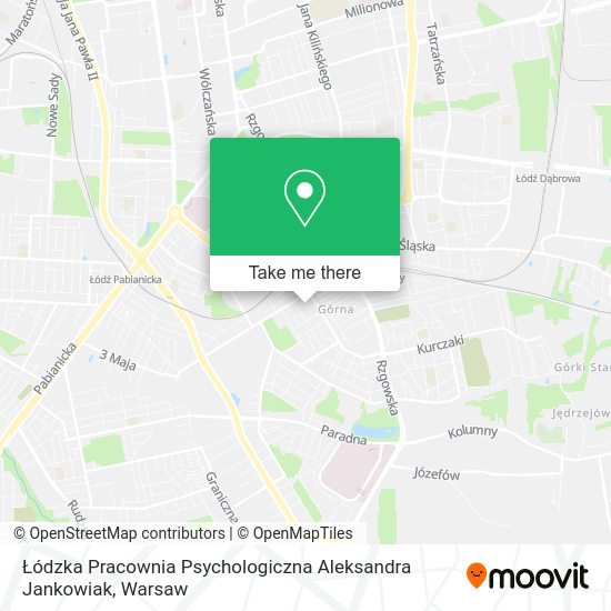 Łódzka Pracownia Psychologiczna Aleksandra Jankowiak map