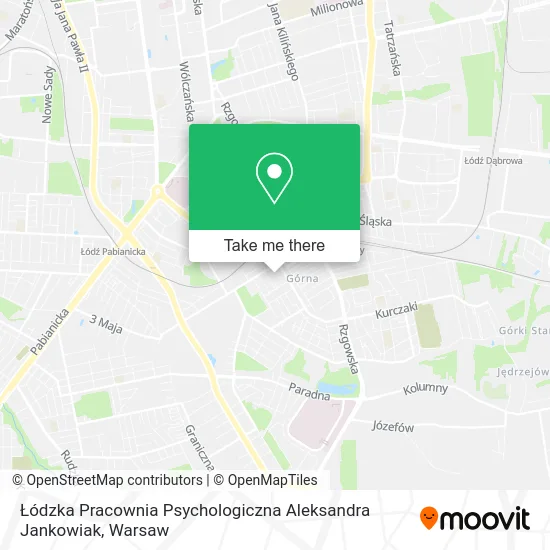 Łódzka Pracownia Psychologiczna Aleksandra Jankowiak map