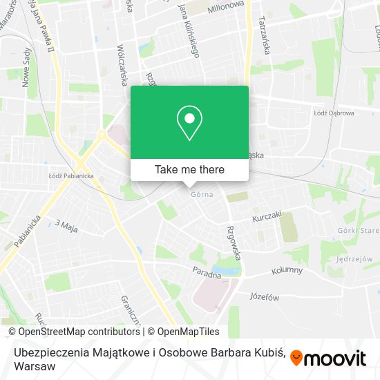 Ubezpieczenia Majątkowe i Osobowe Barbara Kubiś map