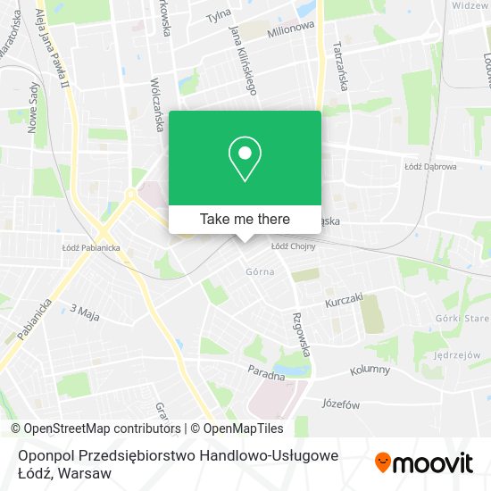 Oponpol Przedsiębiorstwo Handlowo-Usługowe Łódź map