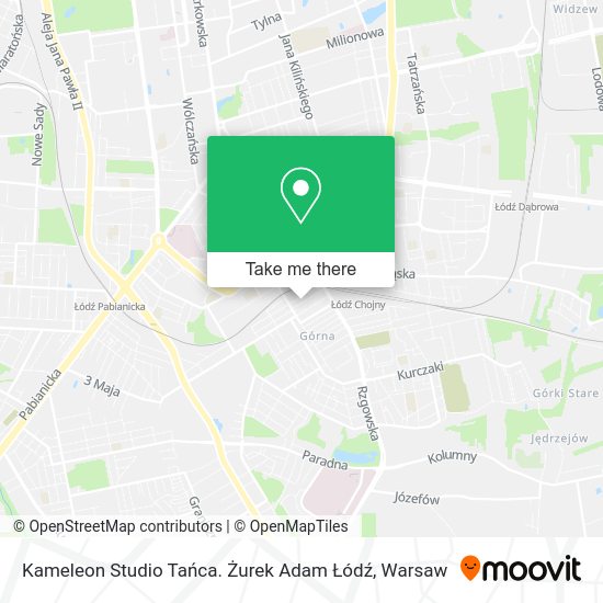 Kameleon Studio Tańca. Żurek Adam Łódź map