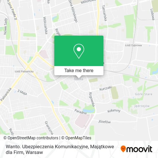 Wanto. Ubezpieczenia Komunikacyjne, Majątkowe dla Firm map