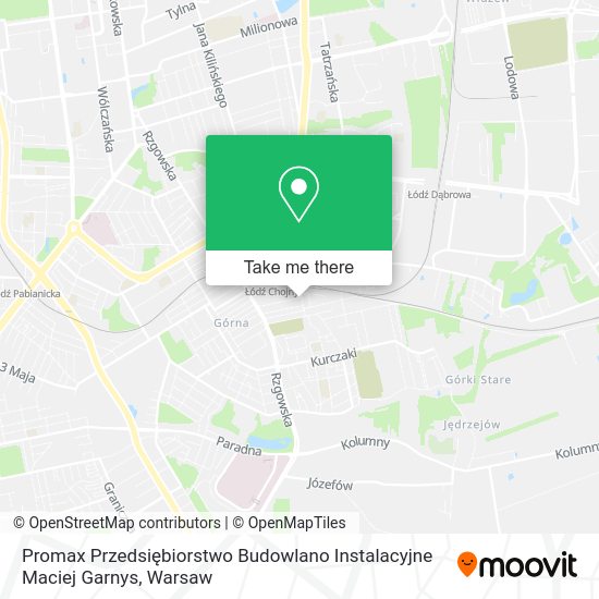 Promax Przedsiębiorstwo Budowlano Instalacyjne Maciej Garnys map