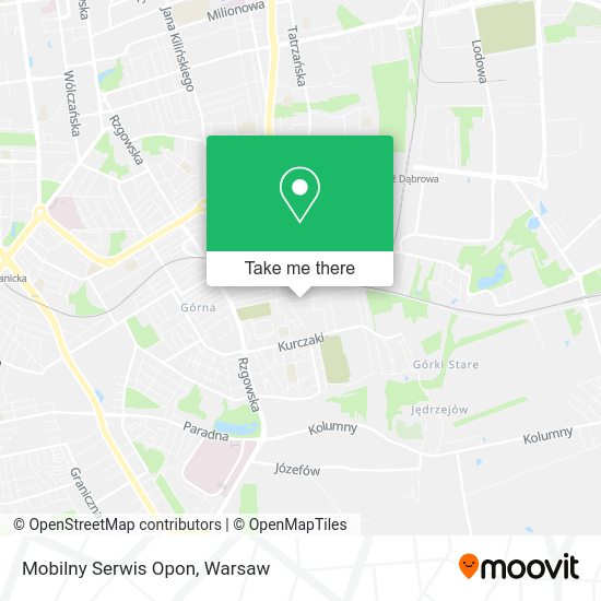 Карта Mobilny Serwis Opon