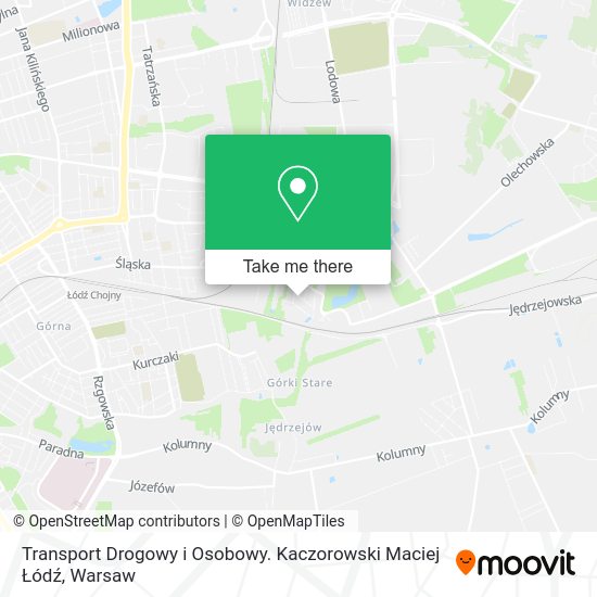 Карта Transport Drogowy i Osobowy. Kaczorowski Maciej Łódź