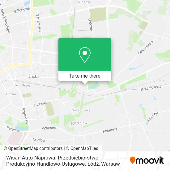 Wisan Auto-Naprawa. Przedsiębiorstwo Produkcyjno-Handlowo-Usługowe. Łódź map