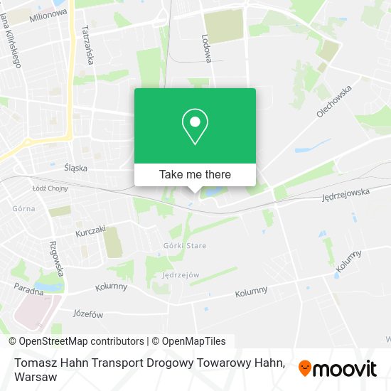 Tomasz Hahn Transport Drogowy Towarowy Hahn map