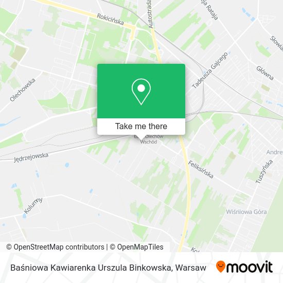 Карта Baśniowa Kawiarenka Urszula Binkowska