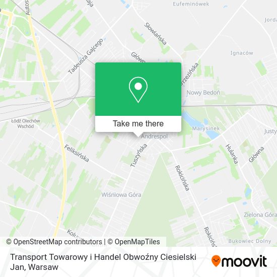 Transport Towarowy i Handel Obwoźny Ciesielski Jan map