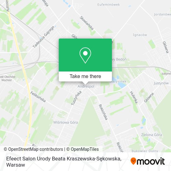 Efeect Salon Urody Beata Kraszewska-Sękowska map