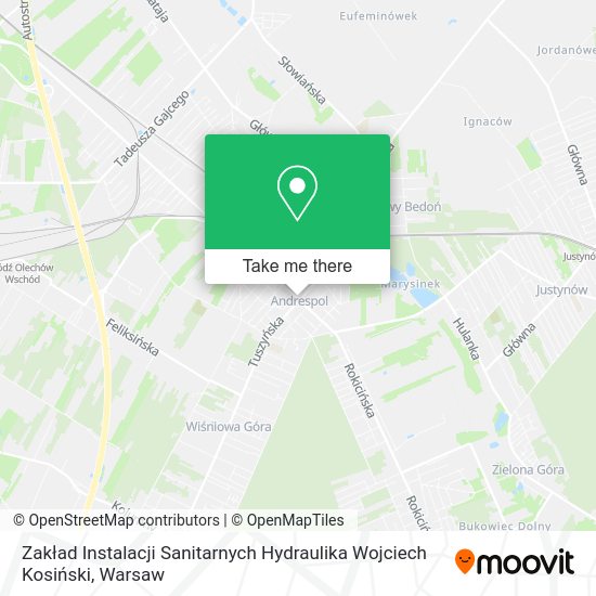 Zakład Instalacji Sanitarnych Hydraulika Wojciech Kosiński map