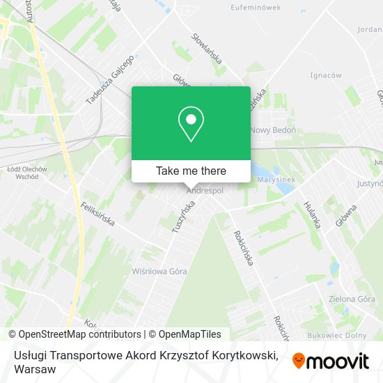 Usługi Transportowe Akord Krzysztof Korytkowski map