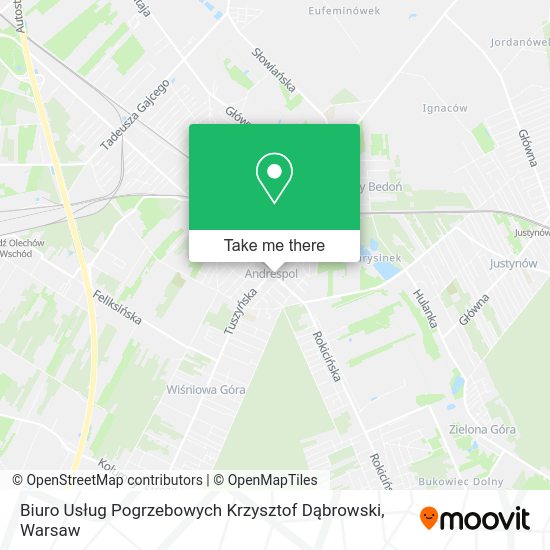 Biuro Usług Pogrzebowych Krzysztof Dąbrowski map