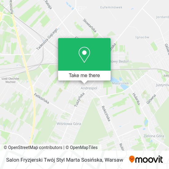 Salon Fryzjerski Twój Styl Marta Sosińska map