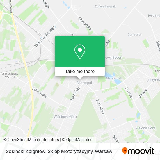 Sosiński Zbigniew. Sklep Motoryzacyjny map