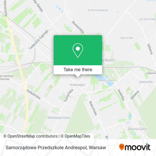 Samorządowe Przedszkole Andrespol map