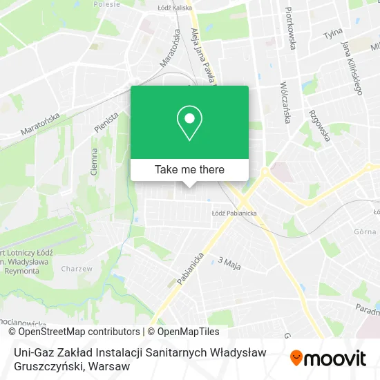 Карта Uni-Gaz Zakład Instalacji Sanitarnych Władysław Gruszczyński