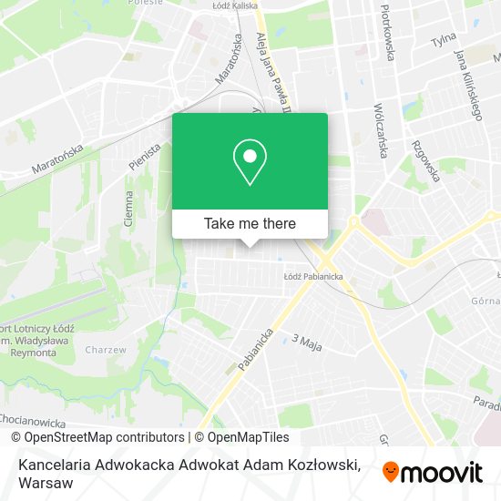 Kancelaria Adwokacka Adwokat Adam Kozłowski map