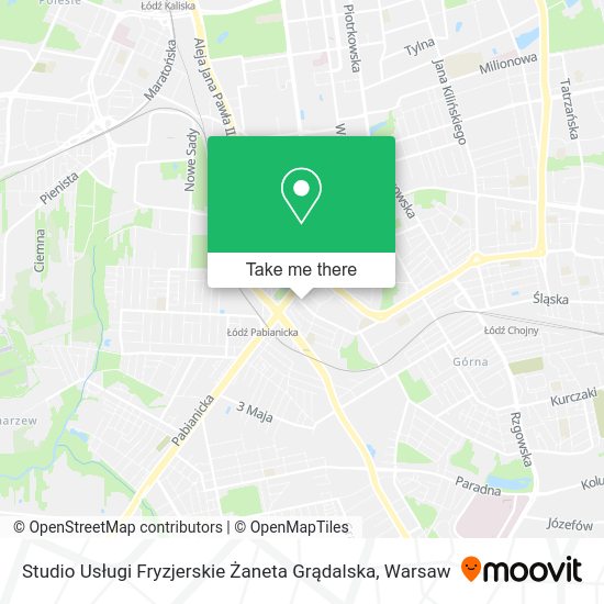 Studio Usługi Fryzjerskie Żaneta Grądalska map