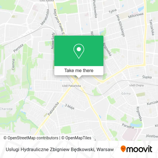 Карта Usługi Hydrauliczne Zbigniew Będkowski