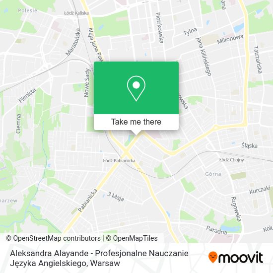 Aleksandra Alayande - Profesjonalne Nauczanie Języka Angielskiego map