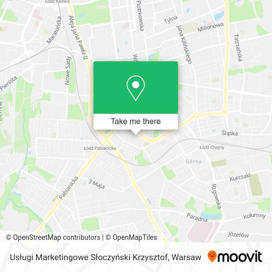 Usługi Marketingowe Słoczyński Krzysztof map