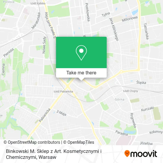 Карта Binkowski M. Sklep z Art. Kosmetycznymi i Chemicznymi