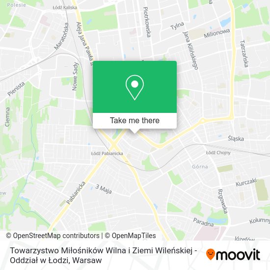 Towarzystwo Miłośników Wilna i Ziemi Wileńskiej - Oddział w Łodzi map