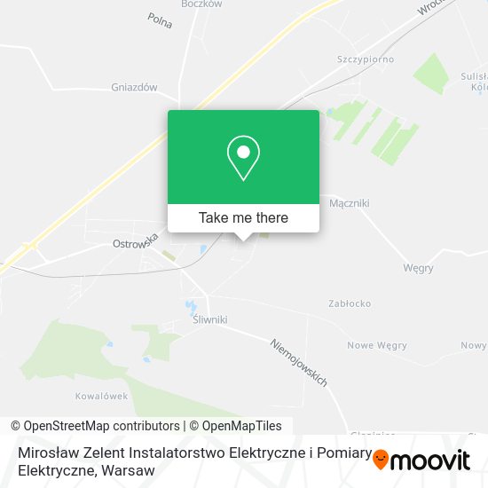 Карта Mirosław Zelent Instalatorstwo Elektryczne i Pomiary Elektryczne