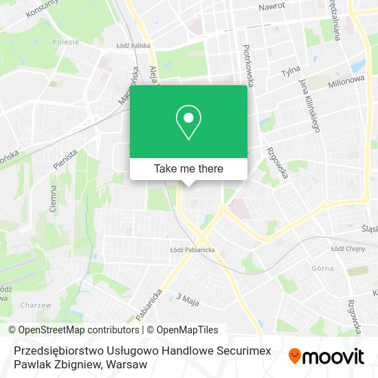 Przedsiębiorstwo Usługowo Handlowe Securimex Pawlak Zbigniew map