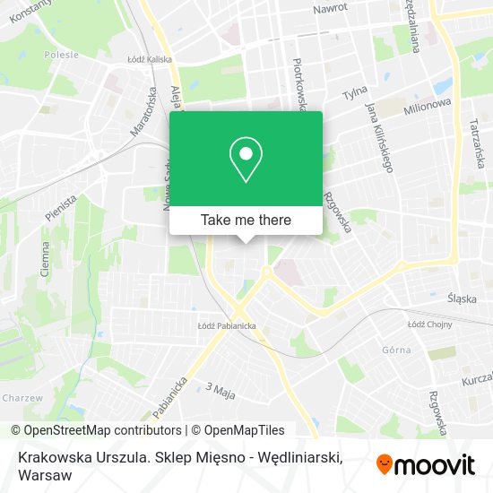 Krakowska Urszula. Sklep Mięsno - Wędliniarski map