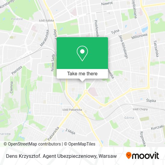 Dens Krzysztof. Agent Ubezpieczeniowy map