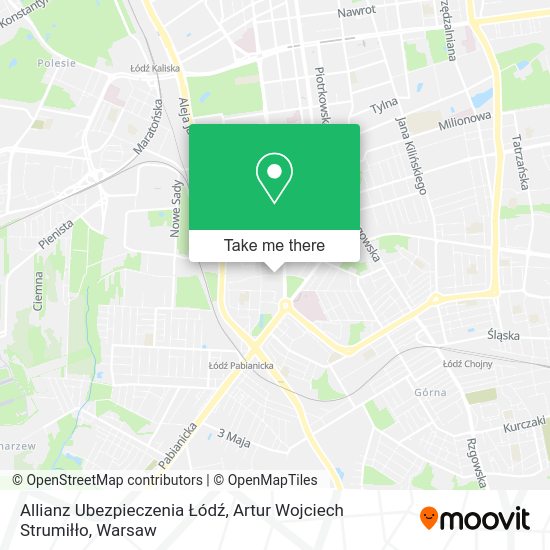 Allianz Ubezpieczenia Łódź, Artur Wojciech Strumiłło map