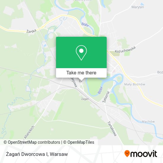 Żagań Dworcowa I map