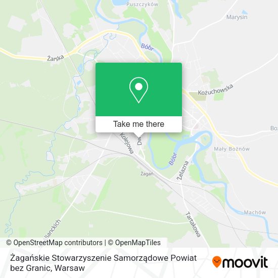 Żagańskie Stowarzyszenie Samorządowe Powiat bez Granic map