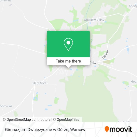 Gimnazjum Dwujęzyczne w Górze map